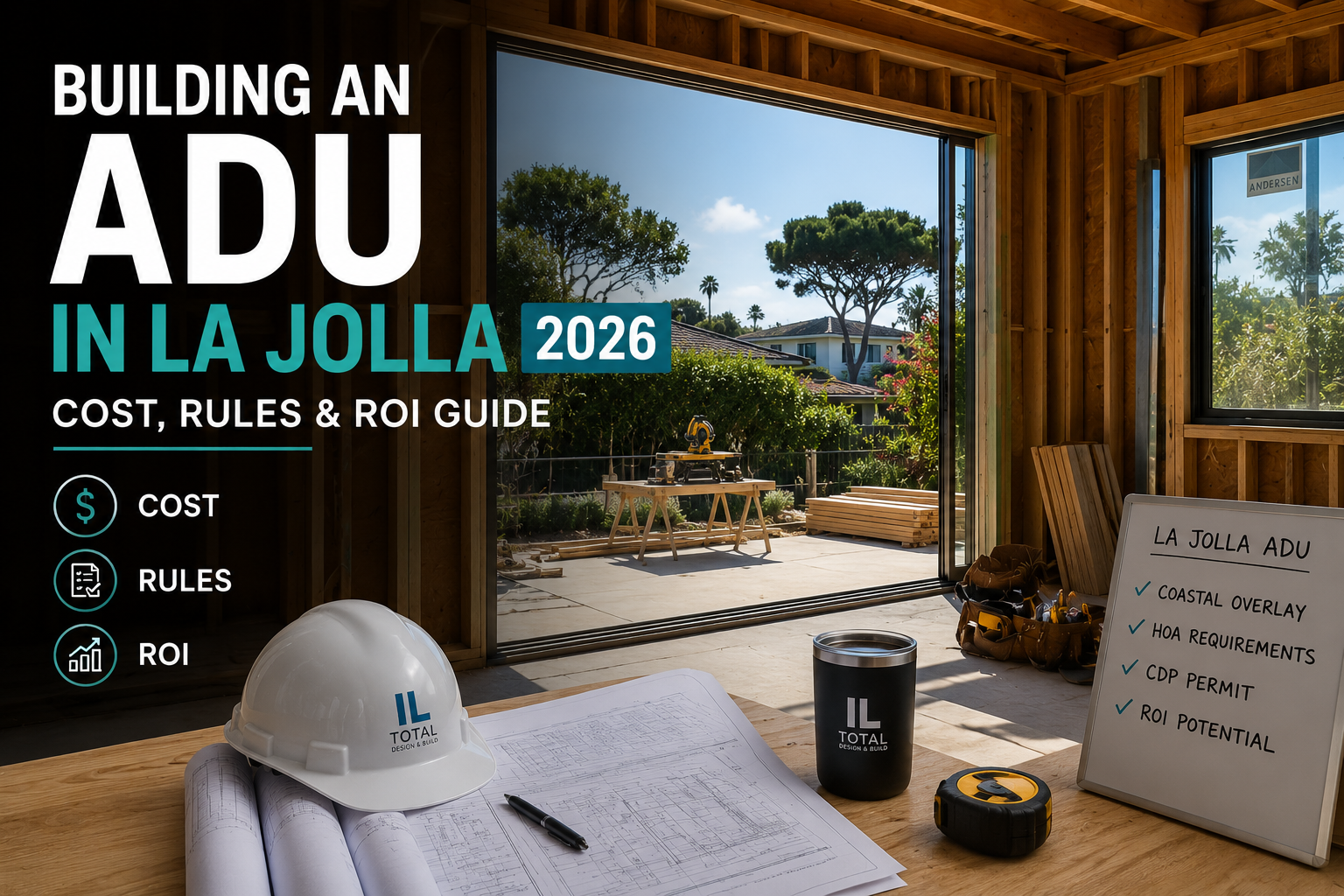 ADU under construction in La Jolla with ocean view